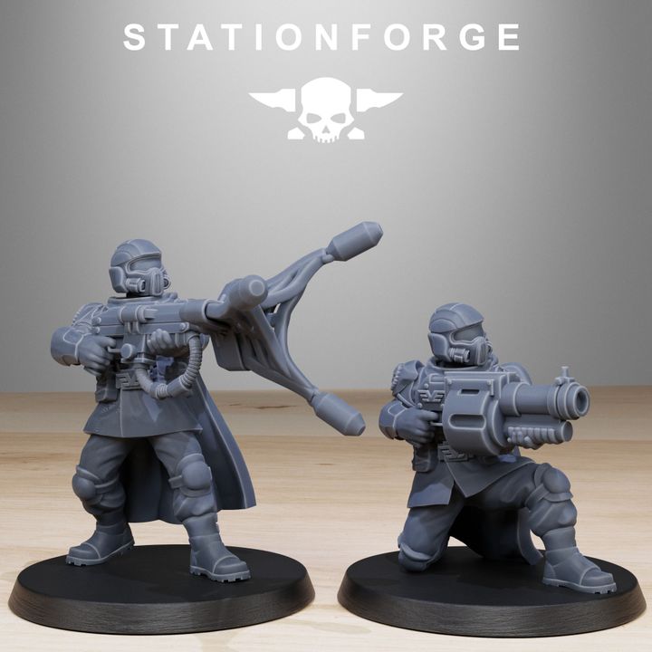 Imperial Army Vaskar Hunters With Monster (11 Units), 28mm heroic scale unpainted resin, view 8