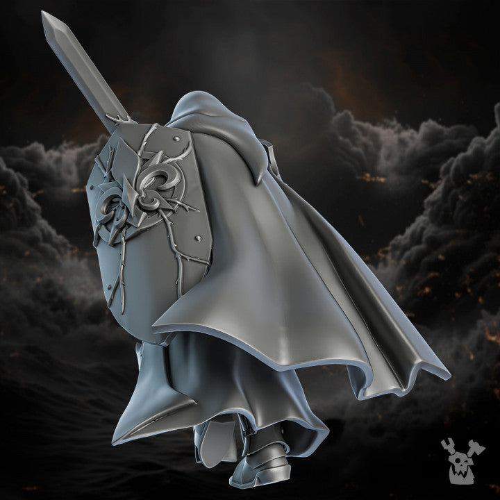 Battle Sisters Thorn Knights, proxy miniature, 28mm heroic scale unpainted resin, view 7