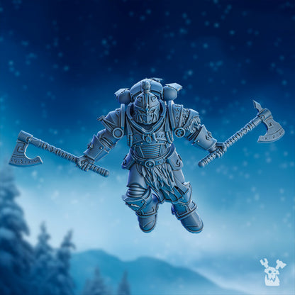 Wolf Knights Tempest Wolves Squad, proxy miniature, 28mm heroic scale unpainted resin, view 7