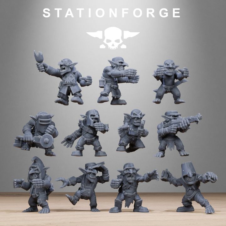 Orks Gognauts, proxy miniature, 28mm heroic scale unpainted resin, view 10