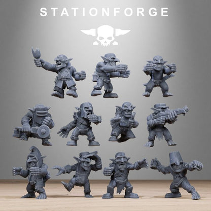 Orks Gognauts, proxy miniature, 28mm heroic scale unpainted resin, view 10