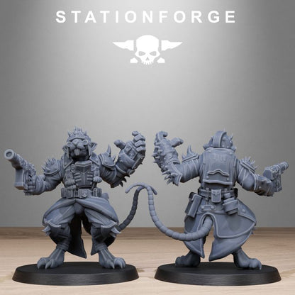 Dark Space Knights Guard Raticus, proxy miniature, infantry, 28mm heroic scale unpainted resin, view 8