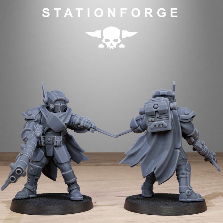 Tuai Hunters, proxy miniature, 28mm heroic scale unpainted resin, view 10