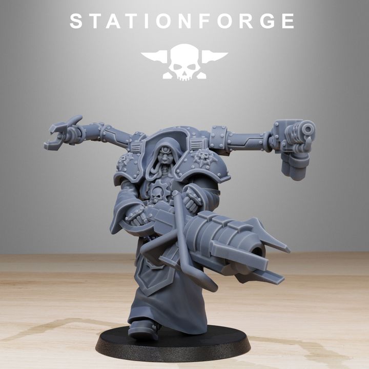 Tech Priests Scavenger Volatiles Infantry (10 Units), 28mm heroic scale unpainted resin, view 9