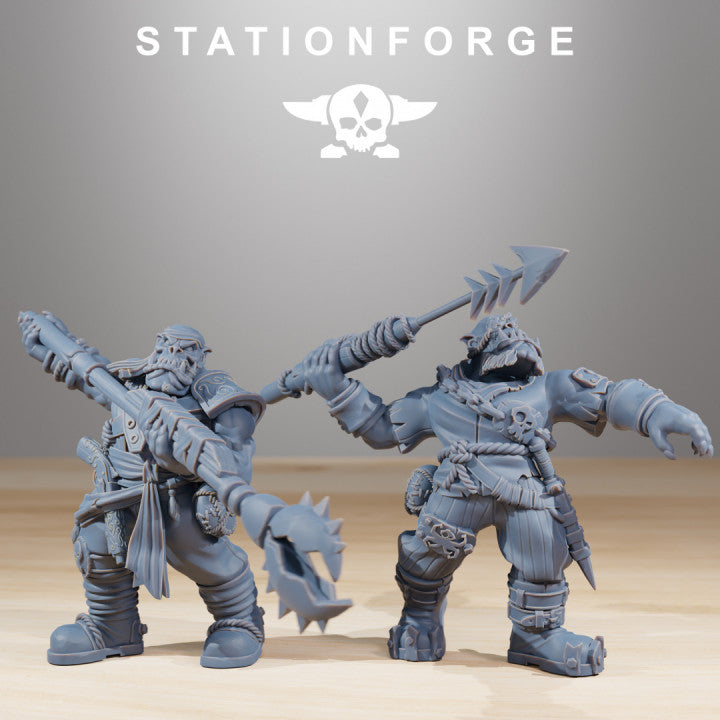 Orks Death Mounta, proxy miniature, 28mm heroic scale unpainted resin, view 5