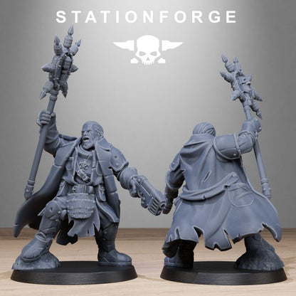 Royal Guard Bloodwardens, Imperial Army proxy miniature, infantry, 28mm heroic scale unpainted resin, view 8