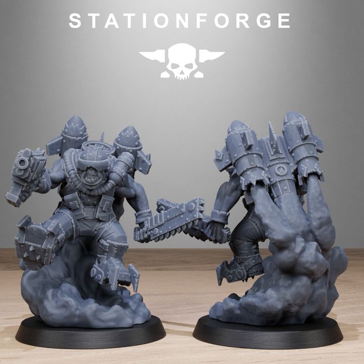 Orks Flyers, proxy miniature, 28mm heroic scale unpainted resin, view 9