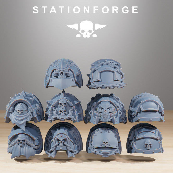 Space Knights Crusaders (10 Units), proxy miniature, squad, 28mm heroic scale unpainted resin, view 7