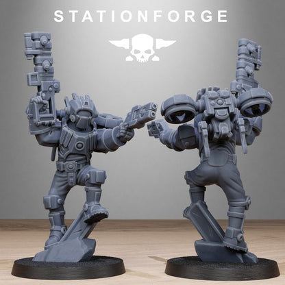 Tuai Skyguards, proxy miniature, 28mm heroic scale unpainted resin, view 8