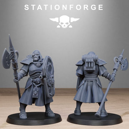 Imperial Army Purifiers, proxy miniature, 28mm heroic scale unpainted resin, view 5
