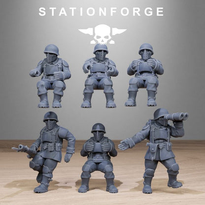 Free Guard Hovercraft, Imperial Army proxy miniature, infantry, 28mm heroic scale unpainted resin, view 6