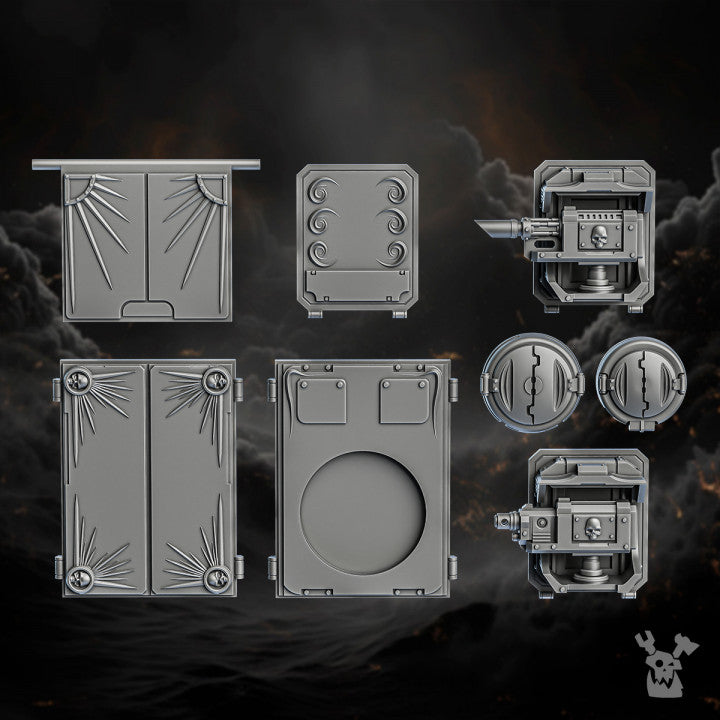 Battle Sisters Apc, proxy miniature, transport, 28mm heroic scale unpainted resin, view 6