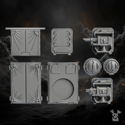 Battle Sisters Apc, proxy miniature, transport, 28mm heroic scale unpainted resin, view 6