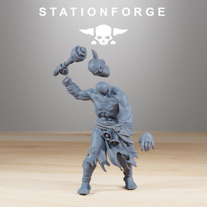 Dark Space Knights Guard Walkers (11 Units), proxy miniature, squad, 28mm heroic scale unpainted resin, view 9