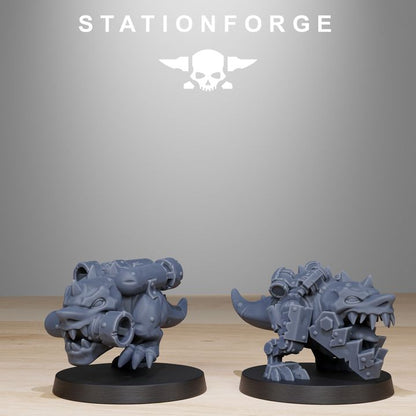 Orks Smashers (8 Units), proxy miniature, squad, 28mm heroic scale unpainted resin, view 9