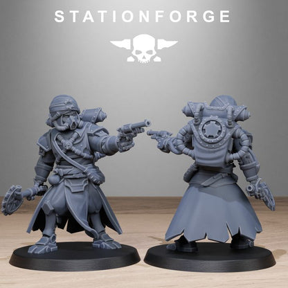 Scavenger Scorchers, Tech Priests proxy miniature, 28mm heroic scale unpainted resin, view 10