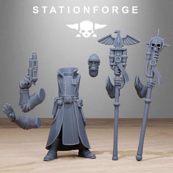 Inquisition Seer, 28mm heroic scale unpainted resin, view 2