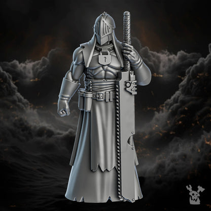 Battle Sisters Grimms, proxy miniature, 28mm heroic scale unpainted resin, view 9