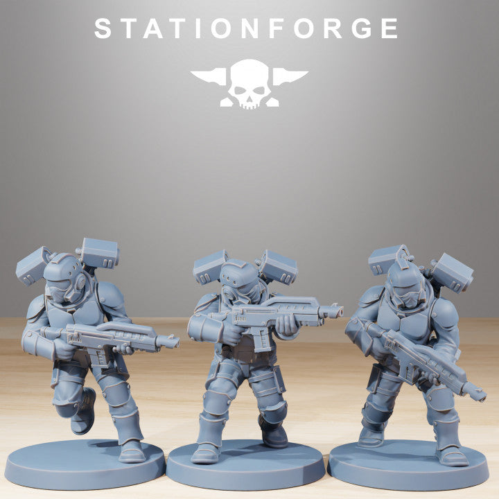 Vaskar Skyfire, Imperial Army proxy miniature, 28mm heroic scale unpainted resin, view 8