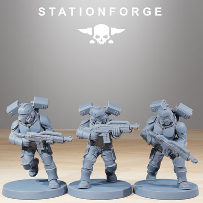 Vaskar Skyfire, Imperial Army proxy miniature, 28mm heroic scale unpainted resin, view 8