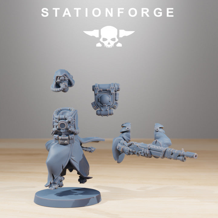 Tech Priests Scavenger Hunters (10 Units), 28mm heroic scale unpainted resin, view 10