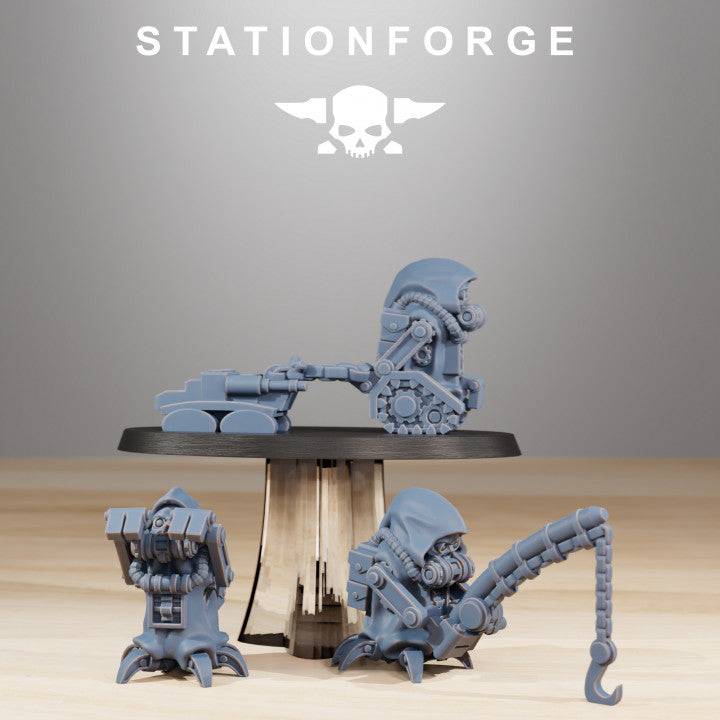 Scavenger Prospector, Tech Priests proxy miniature, 28mm heroic scale unpainted resin, view 9