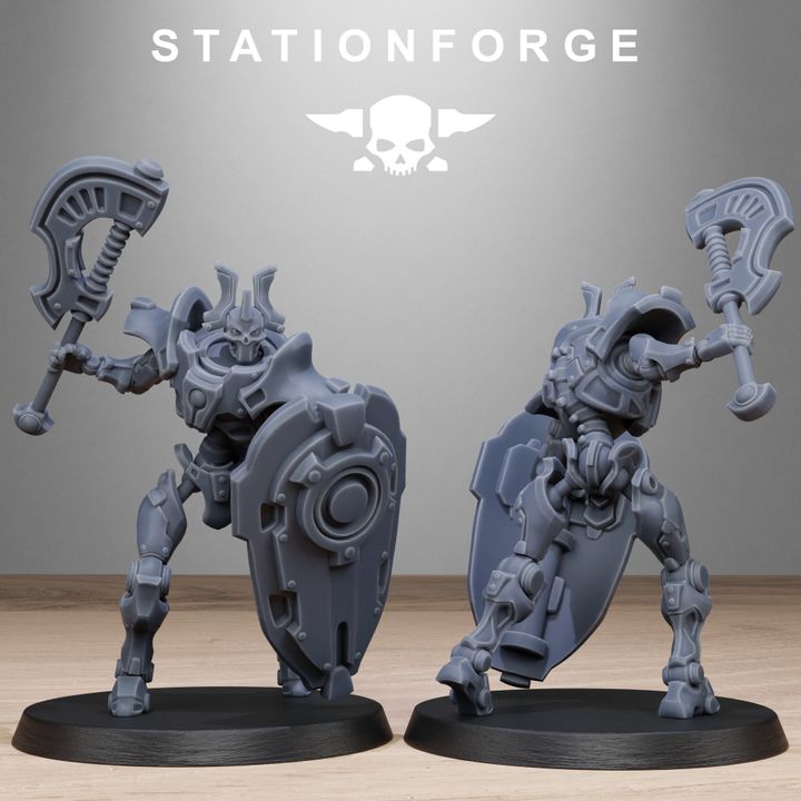 Necro Blades, proxy miniature, 28mm heroic scale unpainted resin, view 8