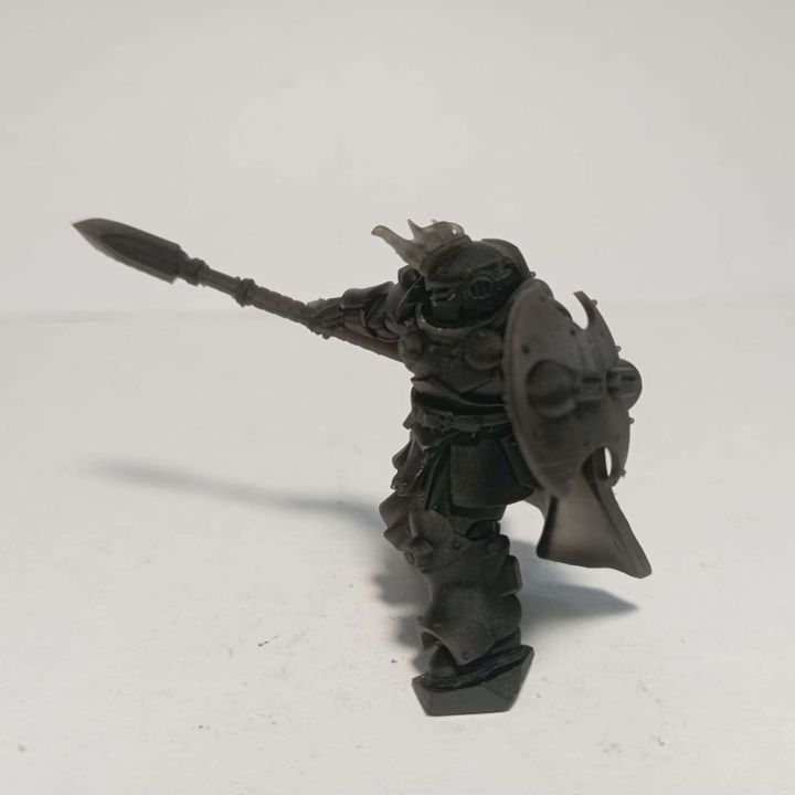 Techeart Commander, Space Knights proxy miniature, character, 28mm heroic scale unpainted resin, view 6