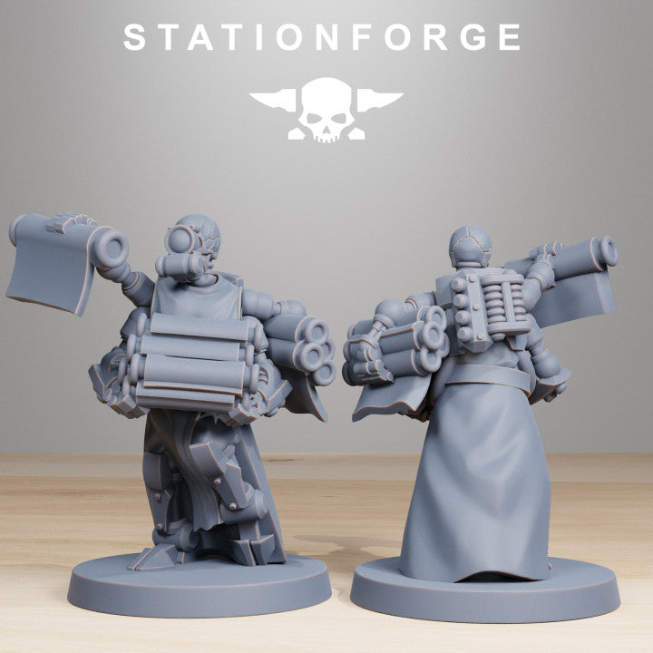 Scavenger Vicars Writer Froldo, Tech Priests proxy miniature, 28mm heroic scale unpainted resin, view 10
