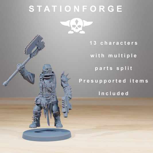 Dark Space Knights Guard The Forsaken (13 Units), proxy miniature, squad, 28mm heroic scale unpainted resin, vi, view 2