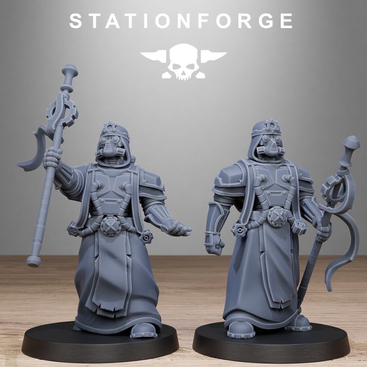 Scavenger Lectern Walker, Tech Priests proxy miniature, 28mm heroic scale unpainted resin, view 8