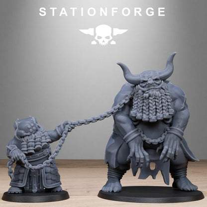 Dark Space Knights Guard Dwarves, proxy miniature, infantry, 28mm heroic scale unpainted resin, view 5