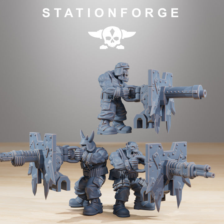 Orks Run Rolla, proxy miniature, 28mm heroic scale unpainted resin, view 9