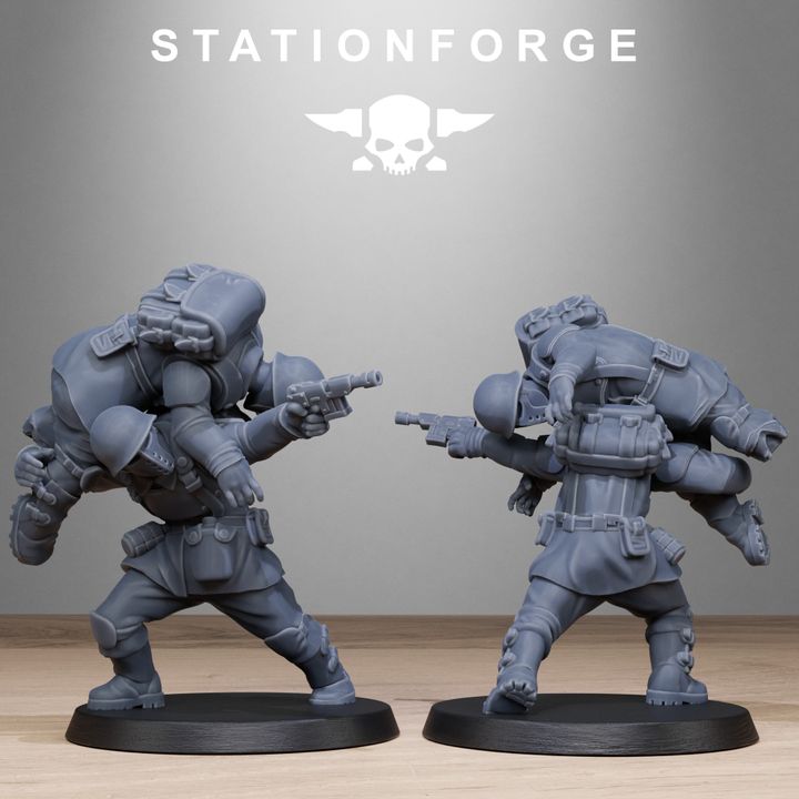 Free Guard Fallen, Imperial Army proxy miniature, infantry, 28mm heroic scale unpainted resin, view 8