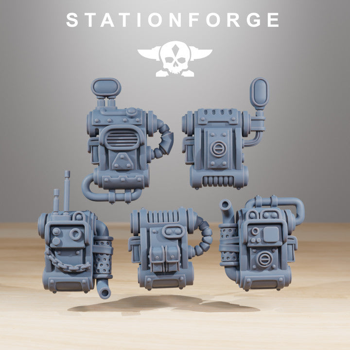Tech Priests Scavenger Junkbots (10 Units), 28mm heroic scale unpainted resin, view 5