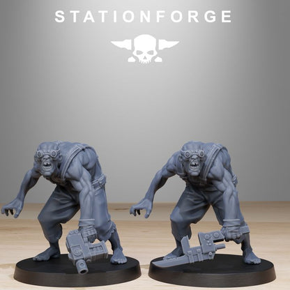 Dark Space Knights Guard Wretched (12 Units), proxy miniature, squad, 28mm heroic scale unpainted resin, view 10