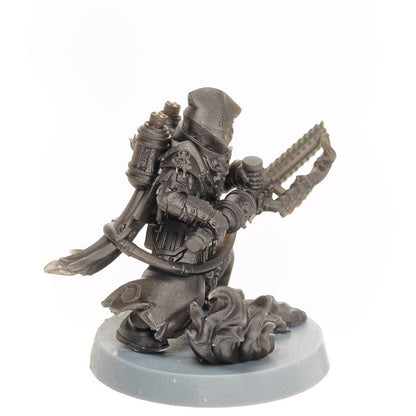 Furio The Ashblood, Battle Sisters proxy miniature, character, 28mm heroic scale unpainted resin, view 9