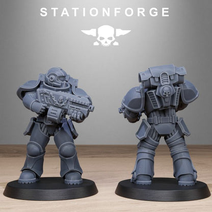 Space Knights Brutes, proxy miniature, 28mm heroic scale unpainted resin, view 5