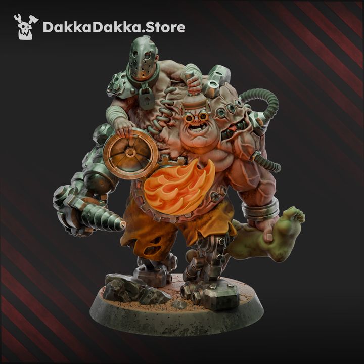Grimwald The Fused Twin, Dark Space Knights proxy miniature, 28mm heroic scale unpainted resin, view 3