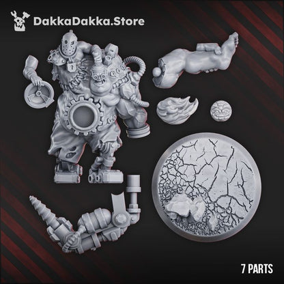 Grimwald The Fused Twin, Dark Space Knights proxy miniature, 28mm heroic scale unpainted resin, view 4