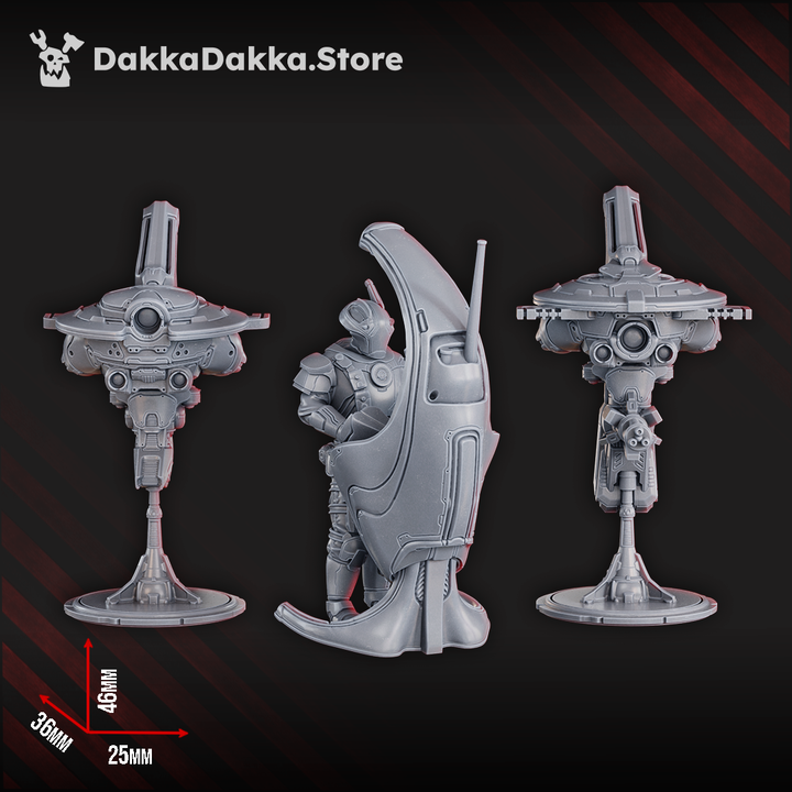 Tuai Drones Upgrade, proxy miniature, bits, 28mm heroic scale unpainted resin
