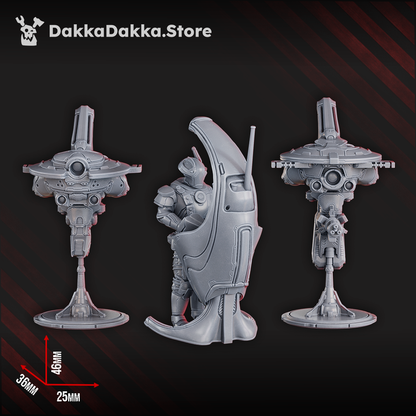 Tuai Drones Upgrade, proxy miniature, bits, 28mm heroic scale unpainted resin