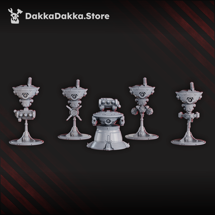 Tuai Drones Upgrade, proxy miniature, bits, 28mm heroic scale unpainted resin, view 3