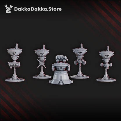 Tuai Drones Upgrade, proxy miniature, bits, 28mm heroic scale unpainted resin, view 3