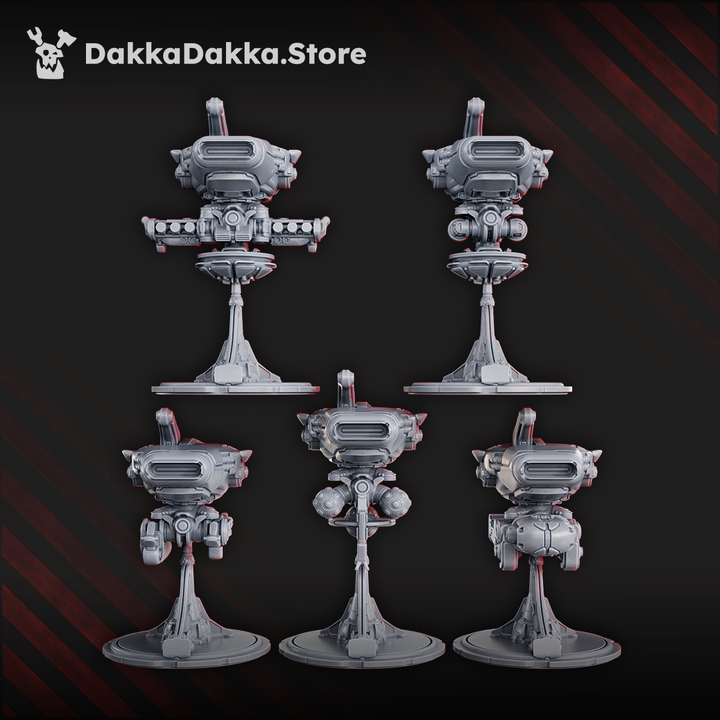 Tuai Drones, proxy miniature, 28mm heroic scale unpainted resin, view 2