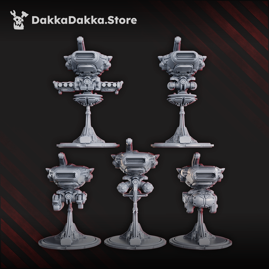 Tuai Drones, proxy miniature, 28mm heroic scale unpainted resin, view 2