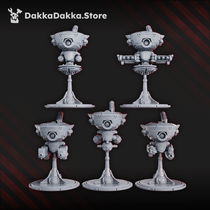 Tuai Drones, proxy miniature, 28mm heroic scale unpainted resin, view 3
