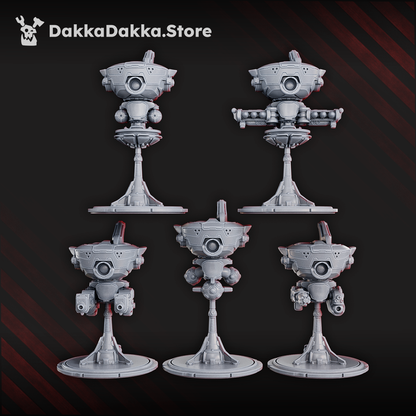 Tuai Drones, proxy miniature, 28mm heroic scale unpainted resin, view 3