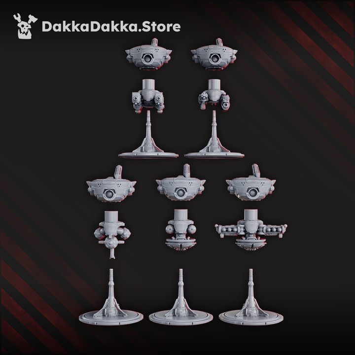 Tuai Drones, proxy miniature, 28mm heroic scale unpainted resin, view 5