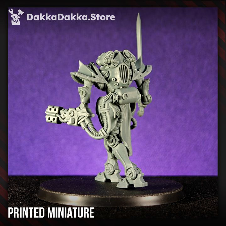 Pleasure Knights Exosuits, proxy miniature, walker, 28mm heroic scale unpainted resin, view 6
